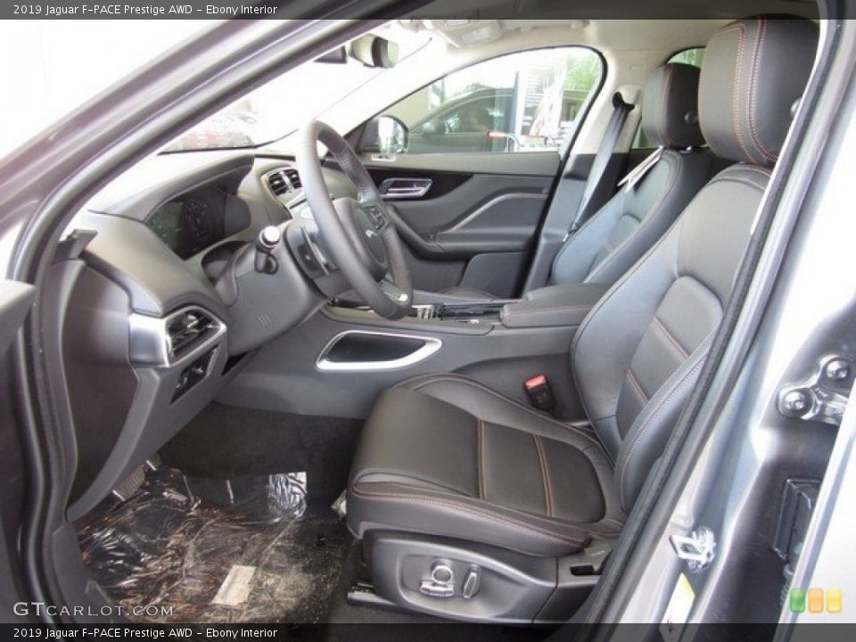 Ebony Interior Photo for the 2019 Jaguar F-PACE Prestige AWD #128775345