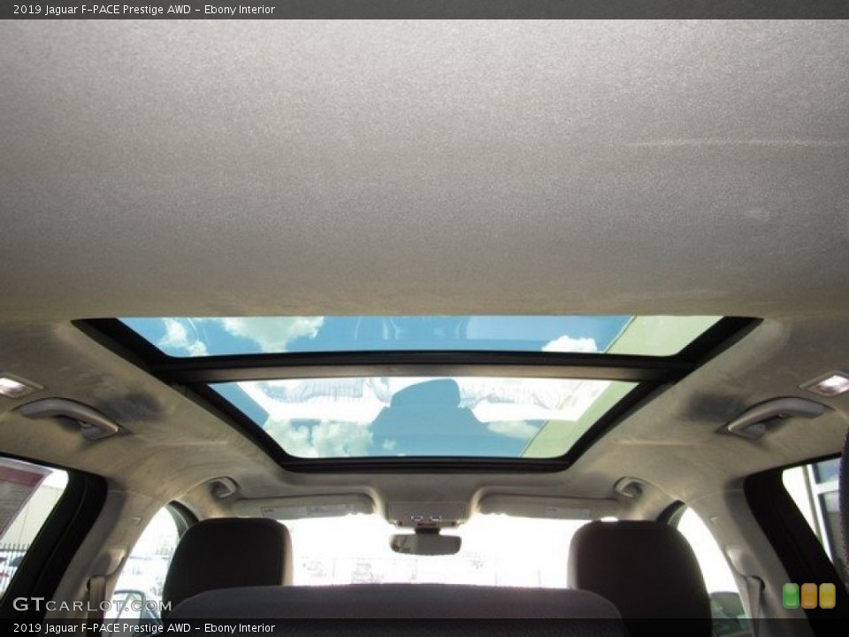 Ebony Interior Sunroof for the 2019 Jaguar F-PACE Prestige AWD #128775612