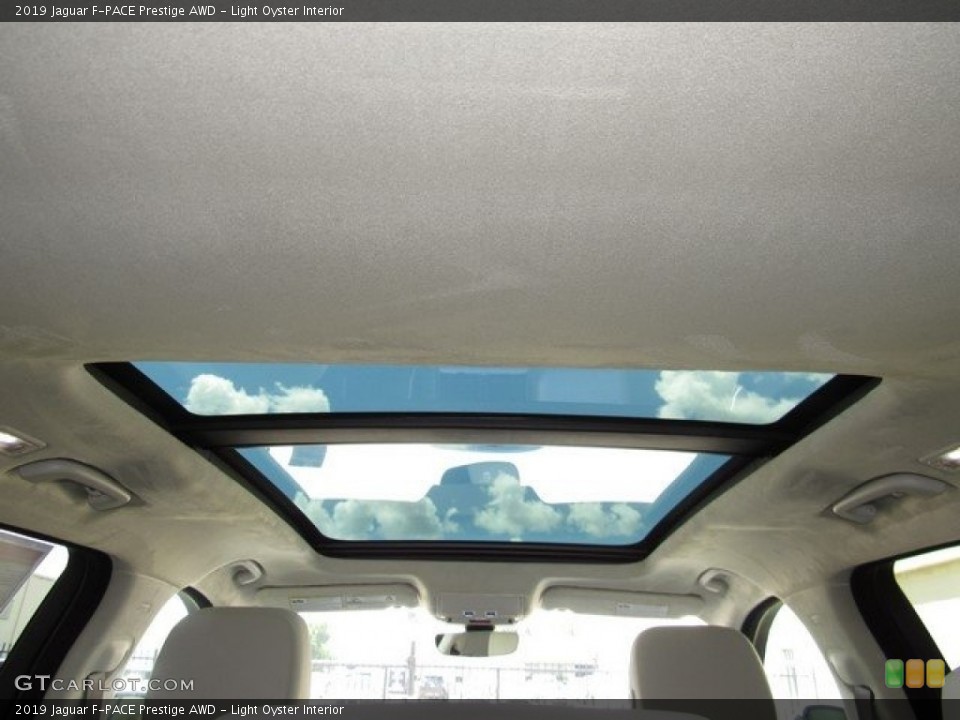 Light Oyster Interior Sunroof for the 2019 Jaguar F-PACE Prestige AWD #128776254