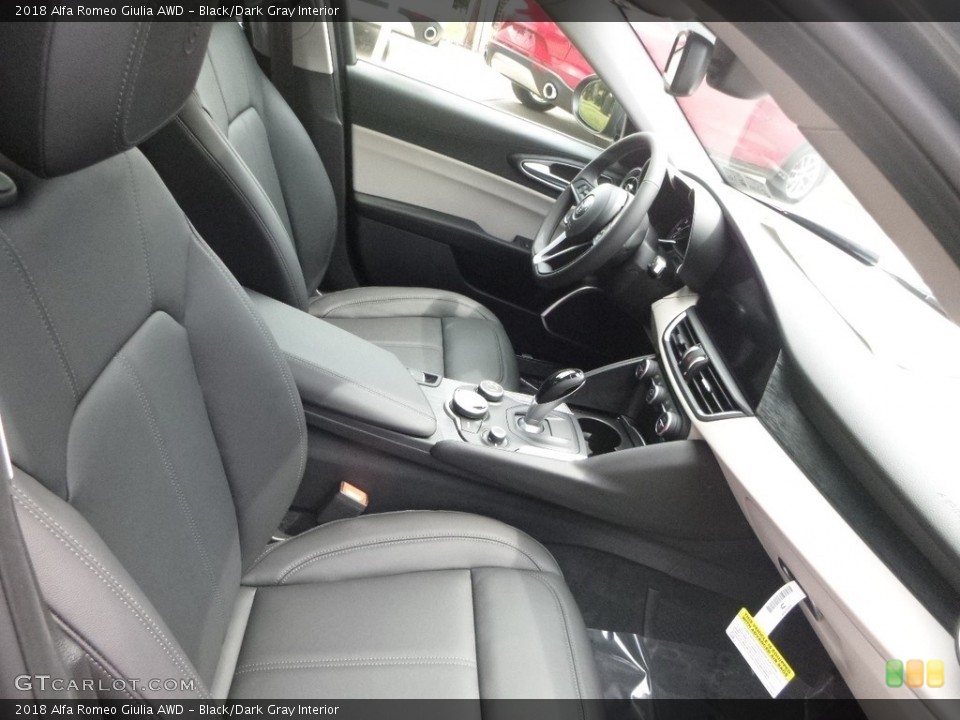 Black/Dark Gray Interior Front Seat for the 2018 Alfa Romeo Giulia AWD #128802369