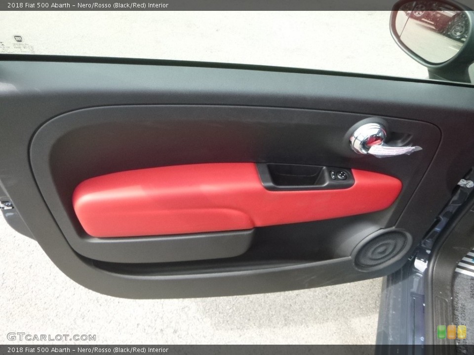 Nero/Rosso (Black/Red) Interior Door Panel for the 2018 Fiat 500 Abarth #128806641
