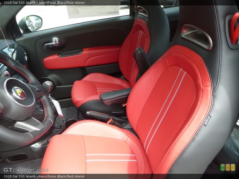 Nero/Rosso (Black/Red) Interior Photo for the 2018 Fiat 500 Abarth #128806665