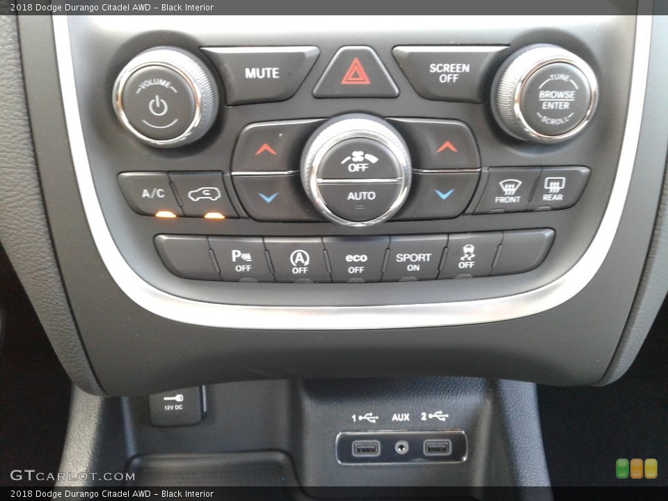 Black Interior Controls for the 2018 Dodge Durango Citadel AWD #128810046