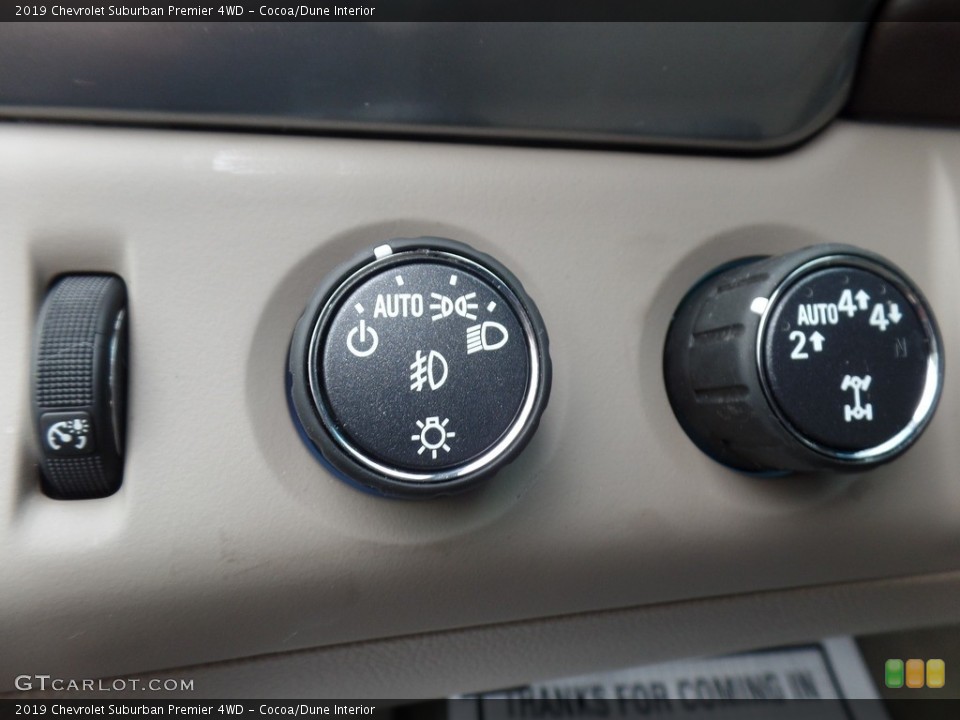 Cocoa/Dune Interior Controls for the 2019 Chevrolet Suburban Premier 4WD #128816408