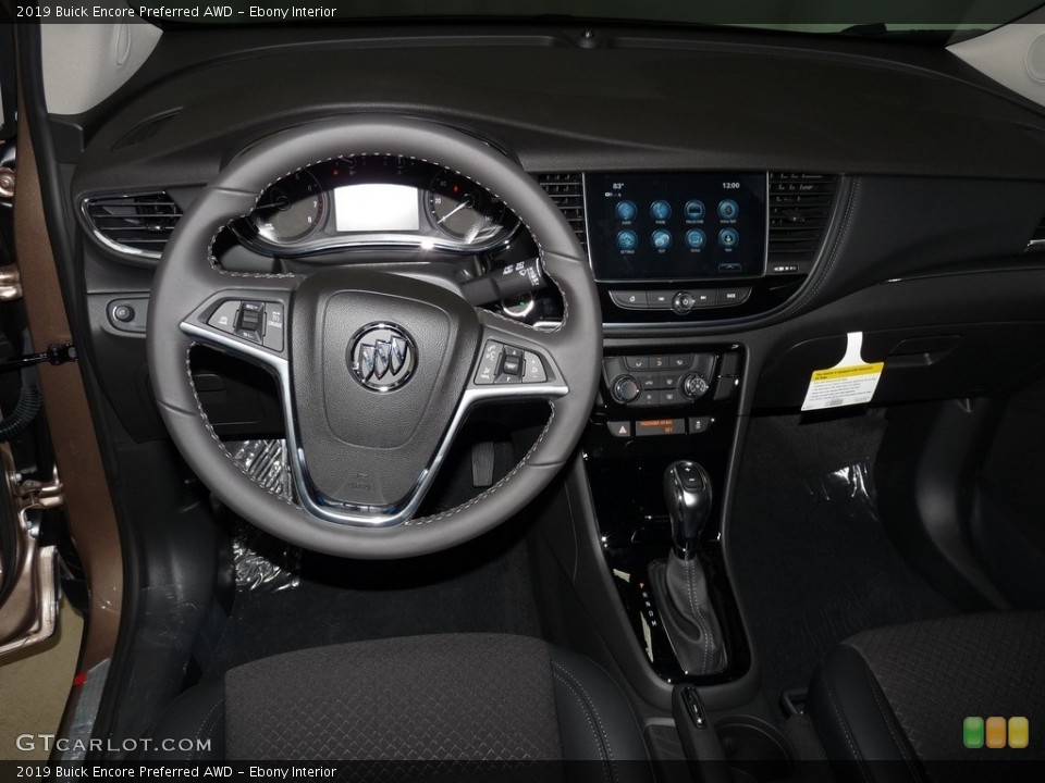 Ebony Interior Dashboard for the 2019 Buick Encore Preferred AWD #128820401