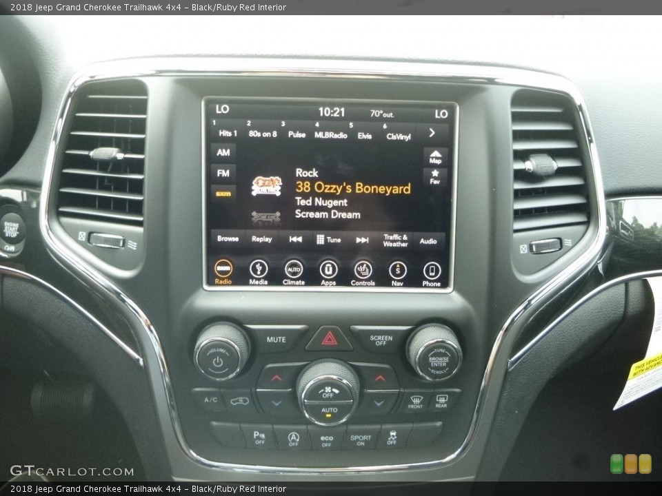 Black/Ruby Red Interior Controls for the 2018 Jeep Grand Cherokee Trailhawk 4x4 #128821739
