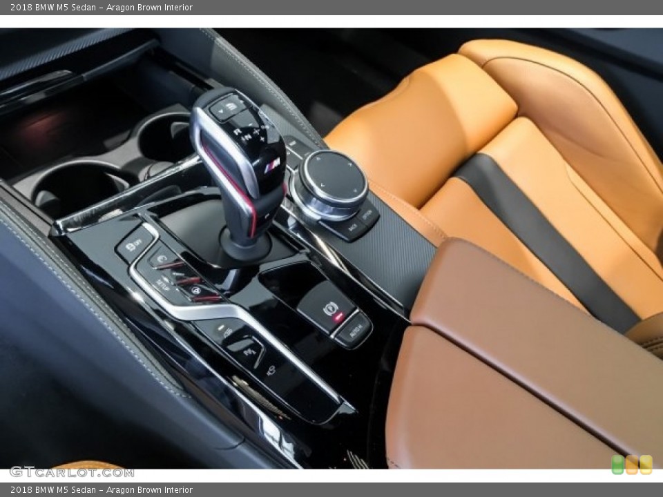 Aragon Brown Interior Transmission for the 2018 BMW M5 Sedan #128838090