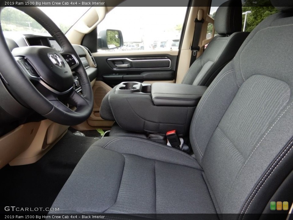 Black Interior Front Seat for the 2019 Ram 1500 Big Horn Crew Cab 4x4 #128850333