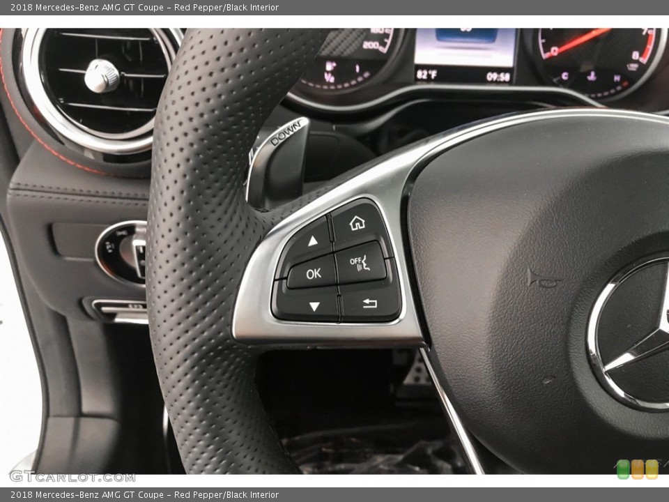 Red Pepper/Black Interior Steering Wheel for the 2018 Mercedes-Benz AMG GT Coupe #128850894