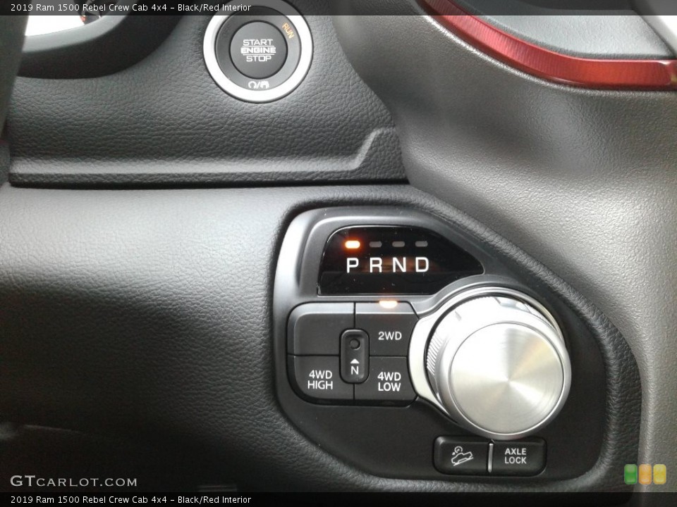 Black/Red Interior Transmission for the 2019 Ram 1500 Rebel Crew Cab 4x4 #128854959