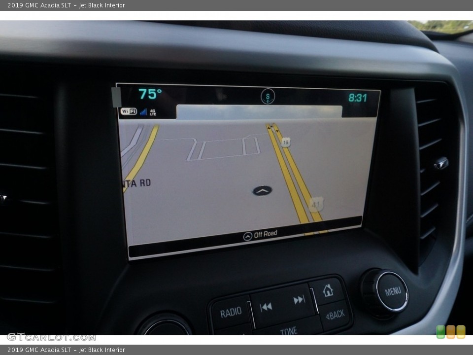 Jet Black Interior Navigation for the 2019 GMC Acadia SLT #128860461