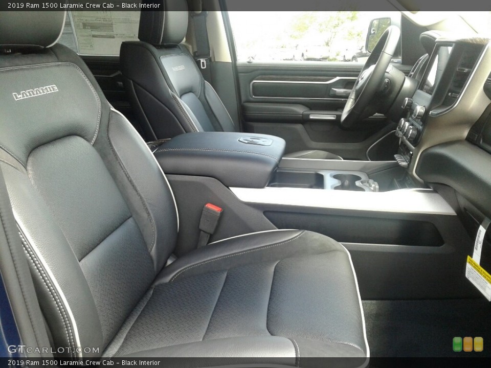 Black Interior Front Seat for the 2019 Ram 1500 Laramie Crew Cab #128861136
