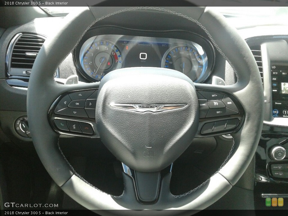 Black Interior Steering Wheel for the 2018 Chrysler 300 S #128864616