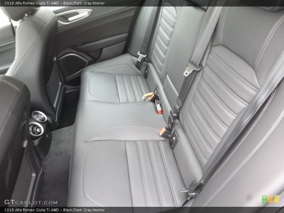 Black/Dark Gray Interior Rear Seat for the 2018 Alfa Romeo Giulia Ti AWD #128868580