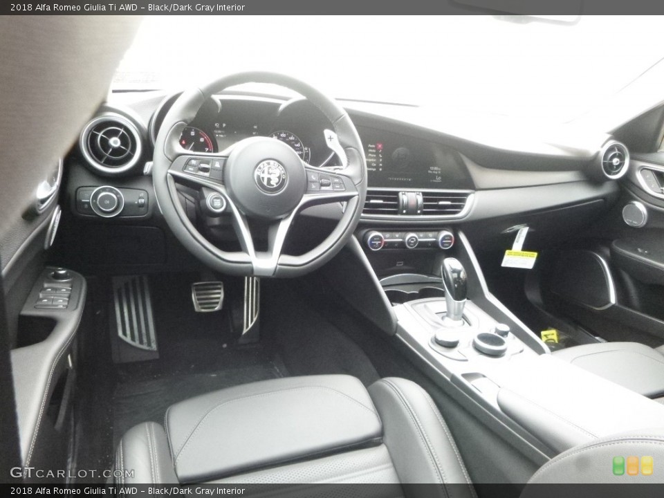 Black/Dark Gray Interior Dashboard for the 2018 Alfa Romeo Giulia Ti AWD #128868607