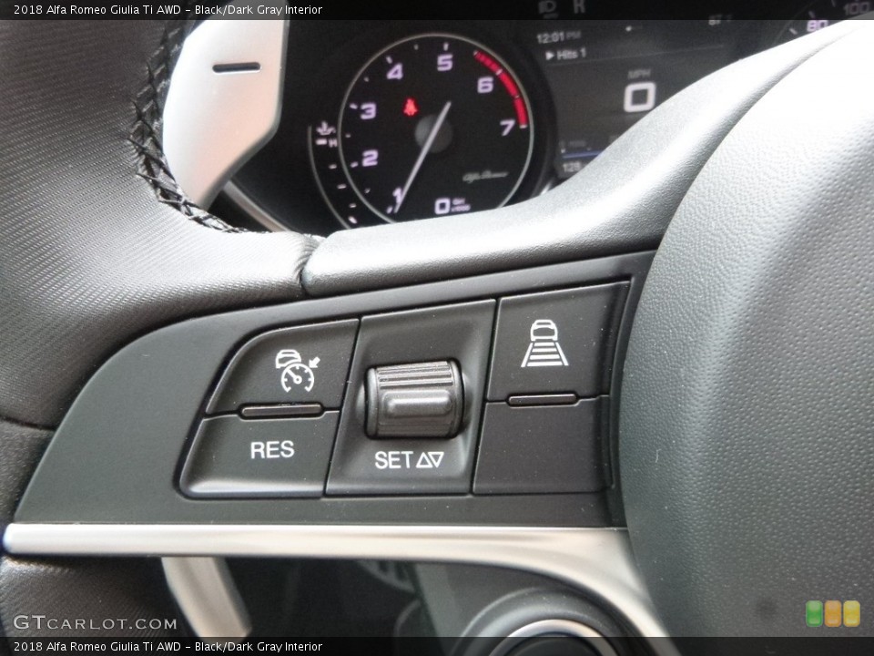 Black/Dark Gray Interior Steering Wheel for the 2018 Alfa Romeo Giulia Ti AWD #128868772