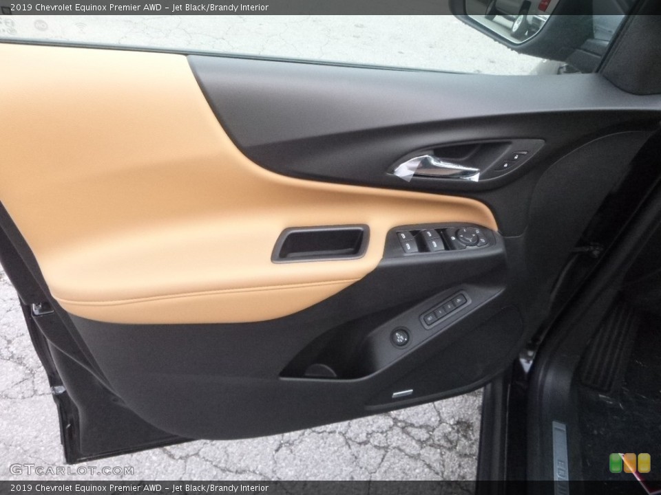 Jet Black/Brandy Interior Door Panel for the 2019 Chevrolet Equinox Premier AWD #128881756