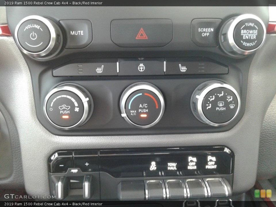 Black/Red Interior Controls for the 2019 Ram 1500 Rebel Crew Cab 4x4 #128882707