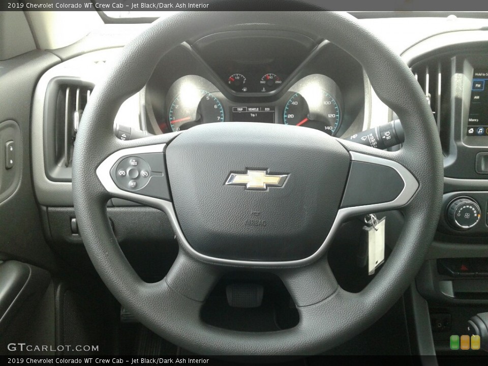 Jet Black/Dark Ash Interior Steering Wheel for the 2019 Chevrolet Colorado WT Crew Cab #128897431