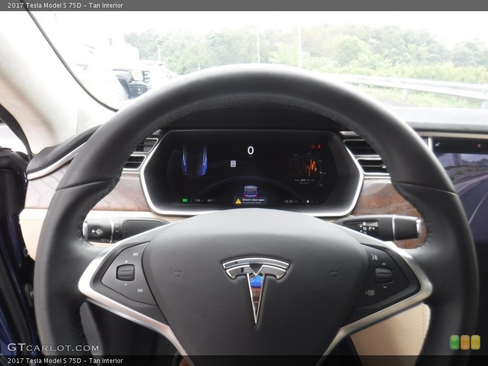 Tan Interior Steering Wheel for the 2017 Tesla Model S 75D #128900203