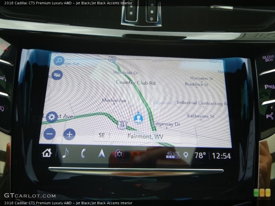 Jet Black/Jet Black Accents Interior Navigation for the 2018 Cadillac CTS Premium Luxury AWD #128902840