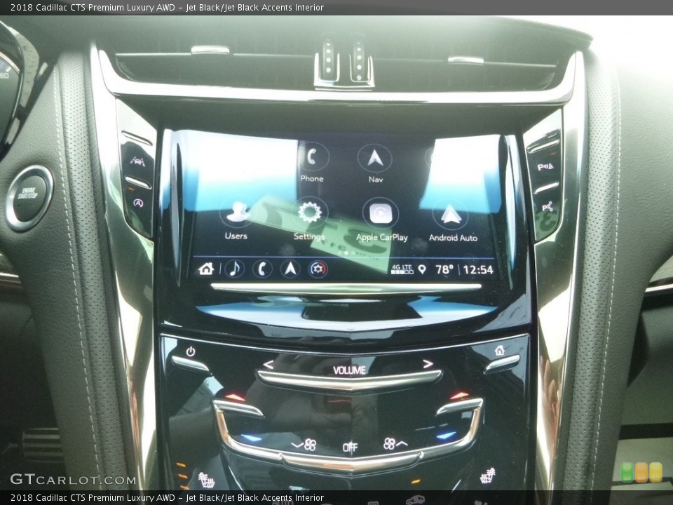 Jet Black/Jet Black Accents Interior Controls for the 2018 Cadillac CTS Premium Luxury AWD #128902873