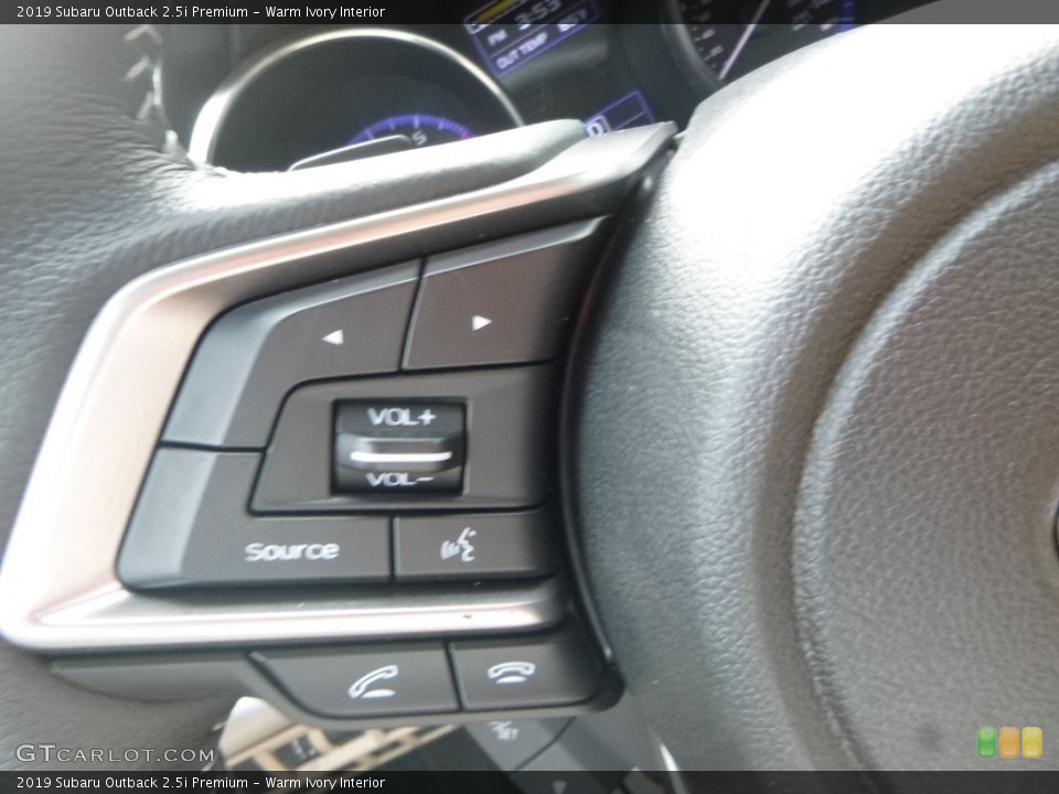 Warm Ivory Interior Controls for the 2019 Subaru Outback 2.5i Premium #128909824