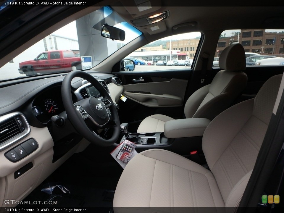 Stone Beige Interior Front Seat for the 2019 Kia Sorento LX AWD #128911777