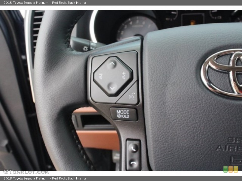 Red Rock/Black Interior Steering Wheel for the 2018 Toyota Sequoia Platinum #128915050