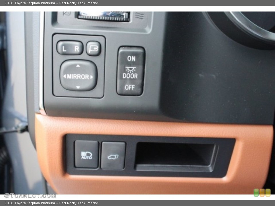 Red Rock/Black Interior Controls for the 2018 Toyota Sequoia Platinum #128915059