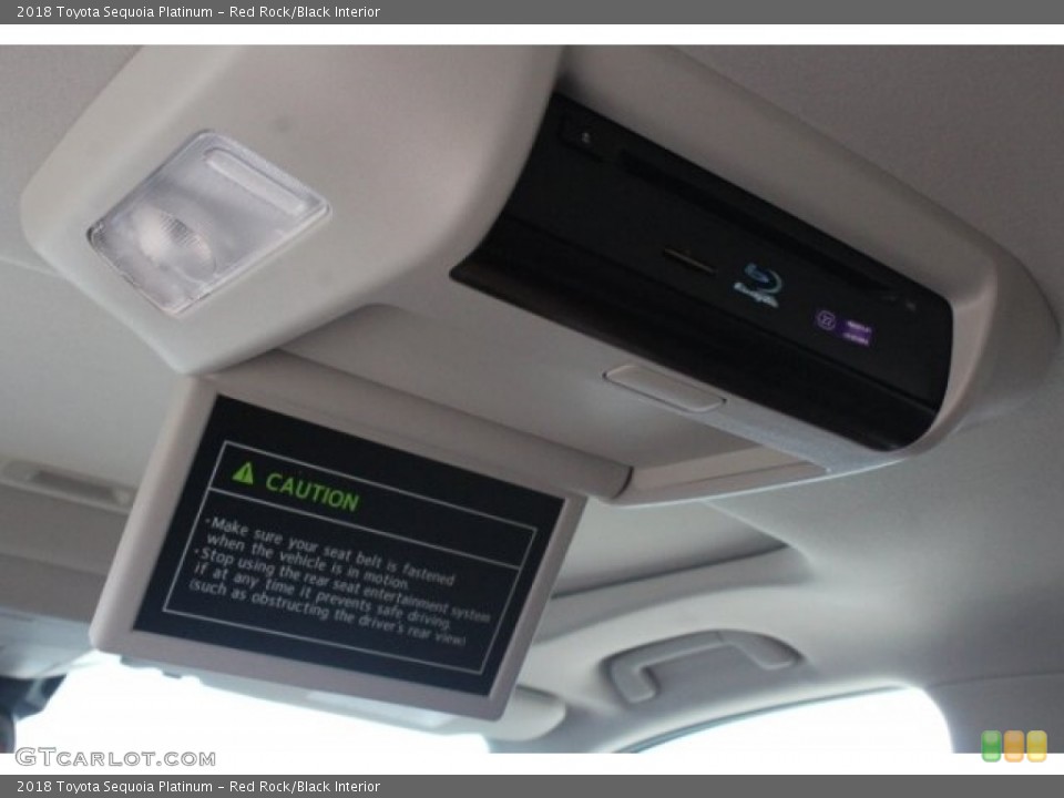 Red Rock/Black Interior Entertainment System for the 2018 Toyota Sequoia Platinum #128915080