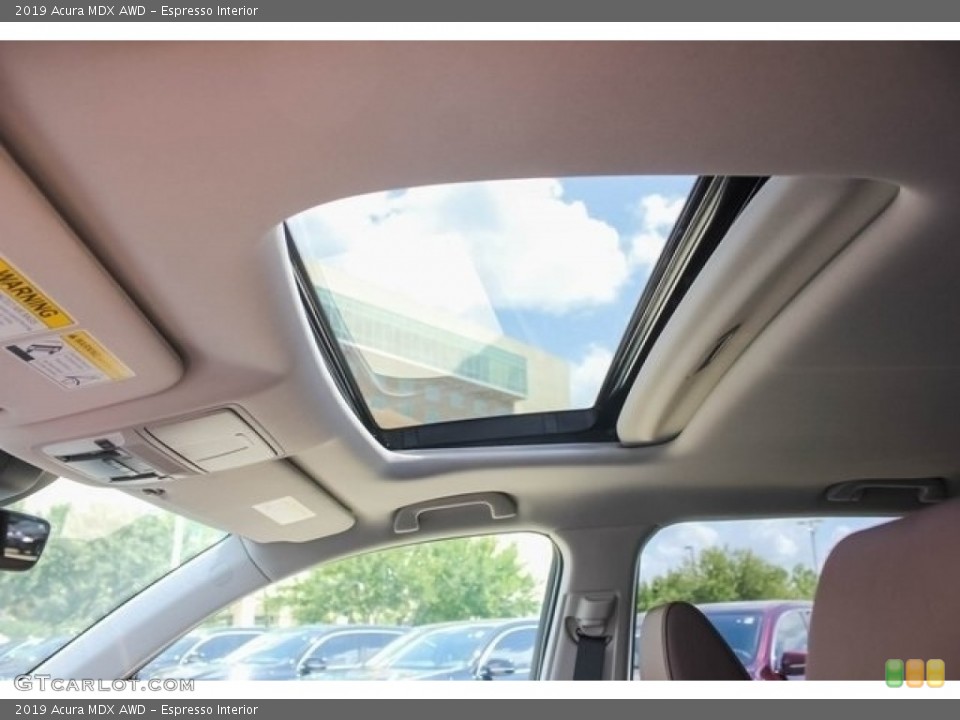 Espresso Interior Sunroof for the 2019 Acura MDX AWD #128921374