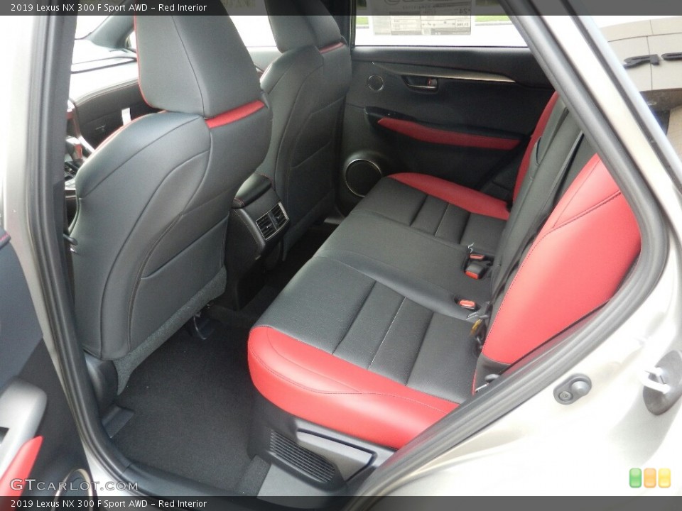 Red Interior Rear Seat for the 2019 Lexus NX 300 F Sport AWD #128929521