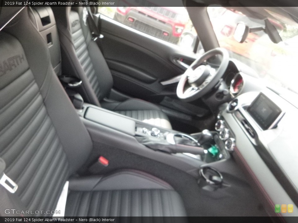 Nero (Black) Interior Front Seat for the 2019 Fiat 124 Spider Abarth Roadster #128931024