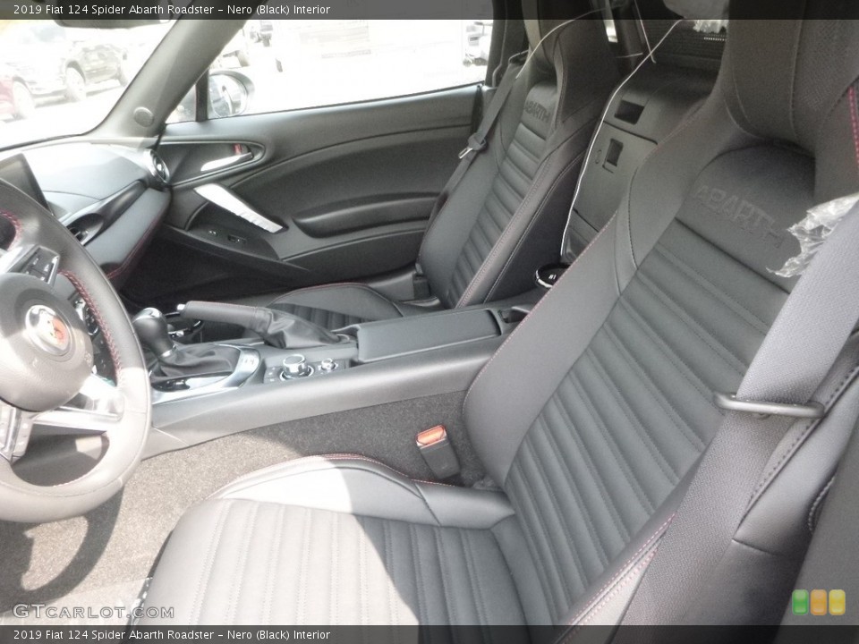 Nero (Black) Interior Front Seat for the 2019 Fiat 124 Spider Abarth Roadster #128931084