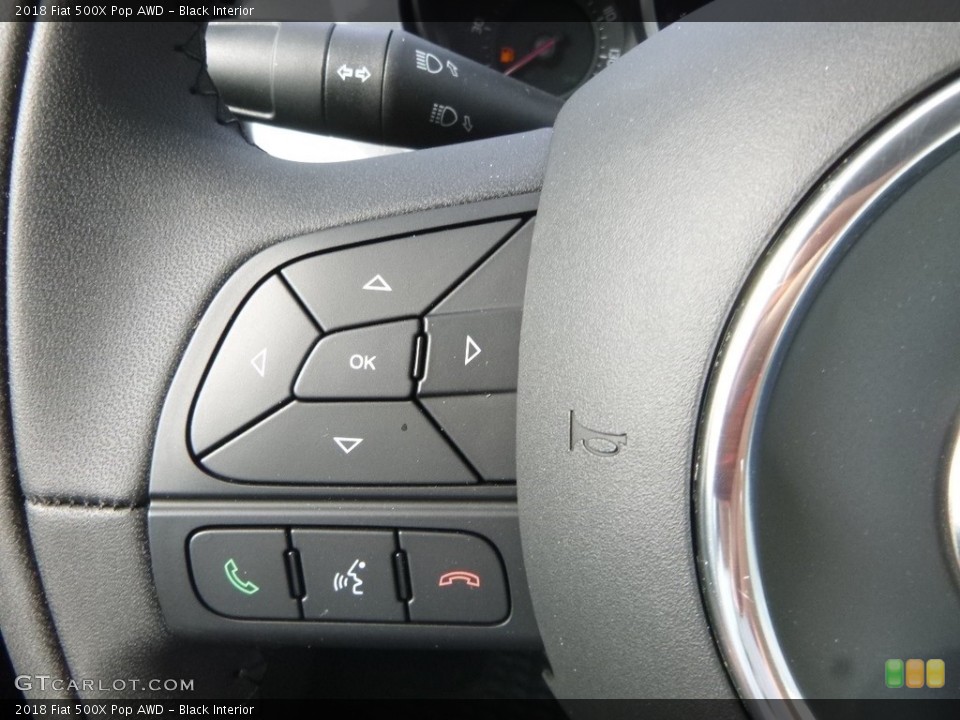 Black Interior Steering Wheel for the 2018 Fiat 500X Pop AWD #128932110