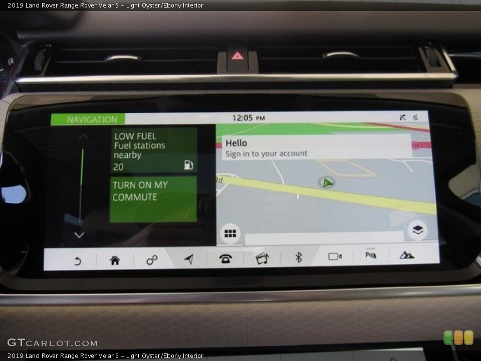 Light Oyster/Ebony Interior Navigation for the 2019 Land Rover Range Rover Velar S #128953770