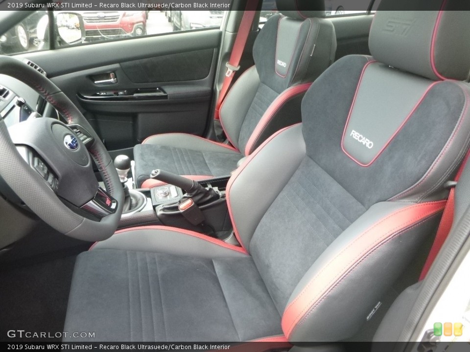 Recaro Black Ultrasuede/Carbon Black Interior Photo for the 2019 Subaru WRX STI Limited #128963088
