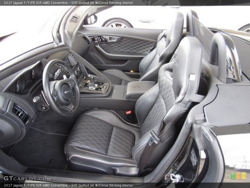 SVR Quilted Jet W/Cirrus Stitching Interior Photo for the 2017 Jaguar F-TYPE SVR AWD Convertible #128973088
