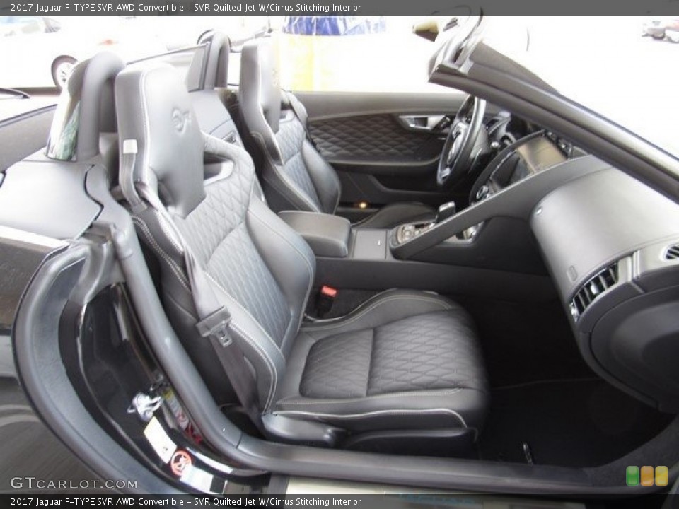 SVR Quilted Jet W/Cirrus Stitching Interior Front Seat for the 2017 Jaguar F-TYPE SVR AWD Convertible #128973133