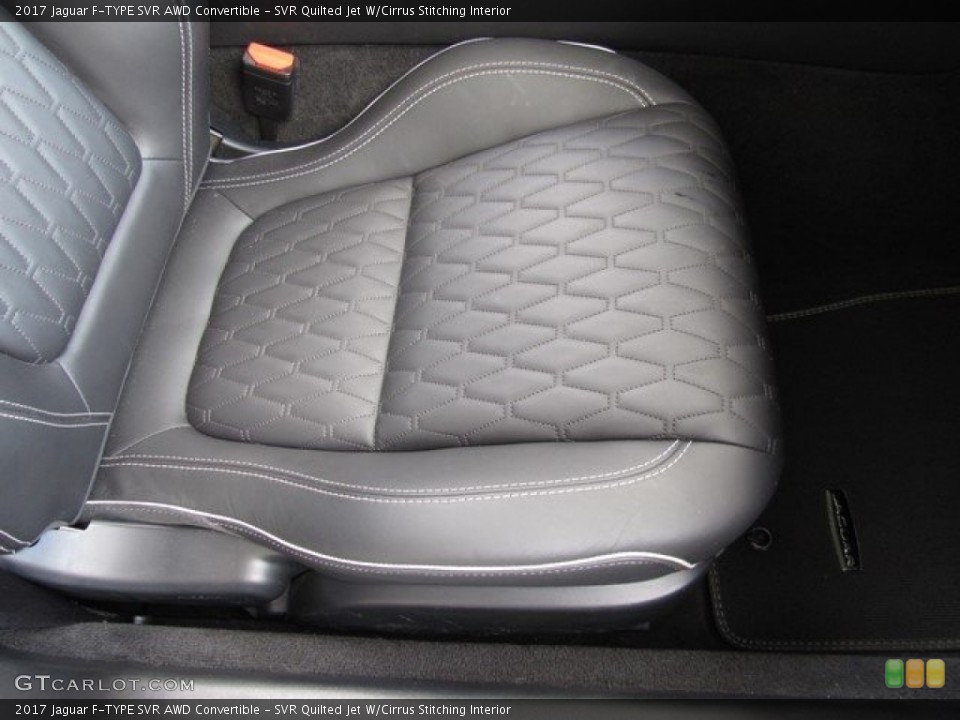 SVR Quilted Jet W/Cirrus Stitching Interior Front Seat for the 2017 Jaguar F-TYPE SVR AWD Convertible #128973454