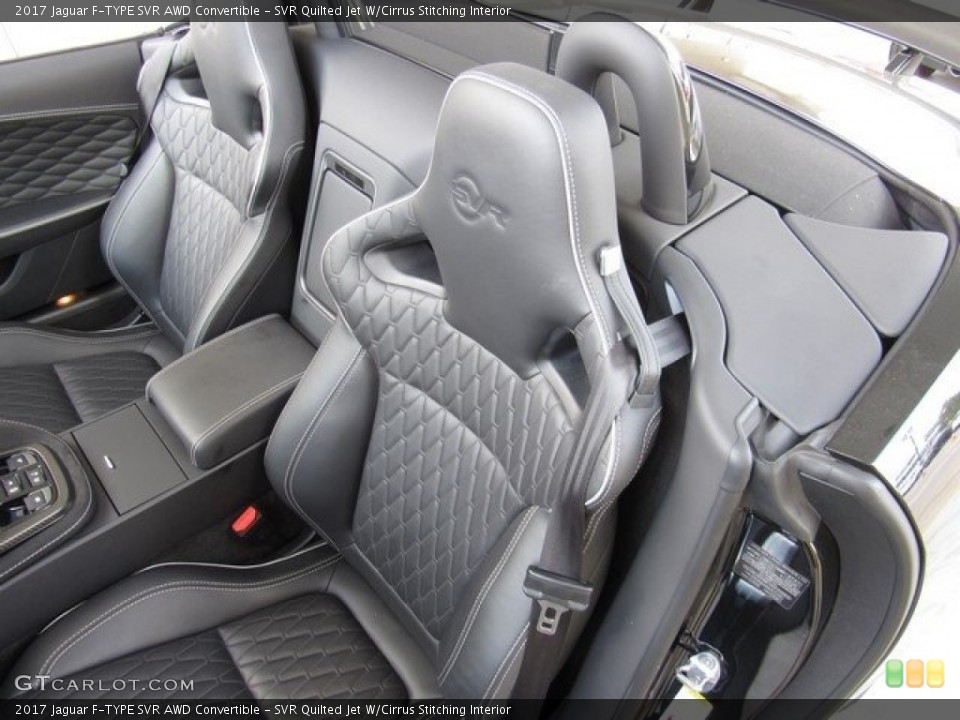 SVR Quilted Jet W/Cirrus Stitching Interior Front Seat for the 2017 Jaguar F-TYPE SVR AWD Convertible #128973619