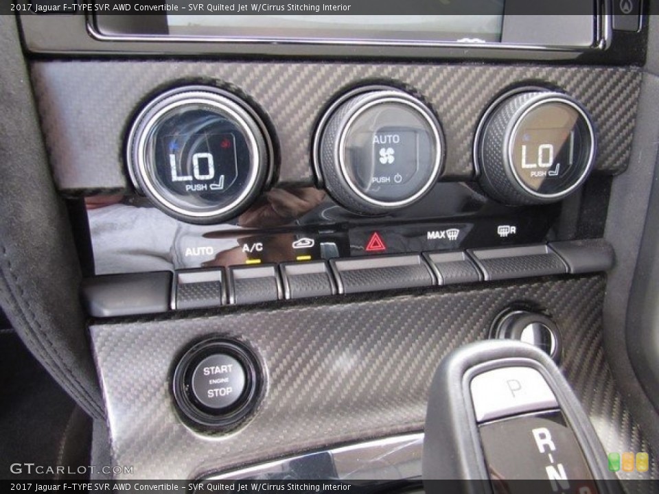 SVR Quilted Jet W/Cirrus Stitching Interior Controls for the 2017 Jaguar F-TYPE SVR AWD Convertible #128973808