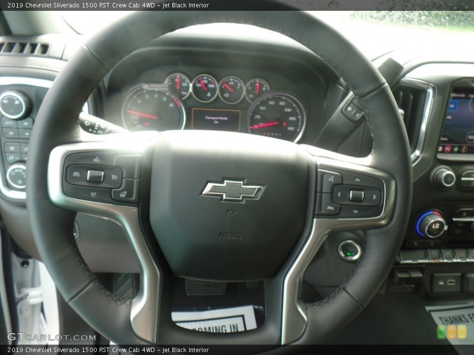 Jet Black Interior Steering Wheel for the 2019 Chevrolet Silverado 1500 RST Crew Cab 4WD #128977357