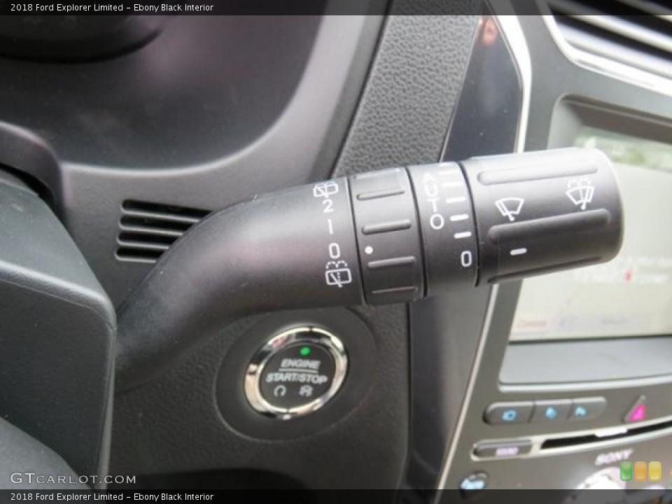 Ebony Black Interior Controls for the 2018 Ford Explorer Limited #128980117