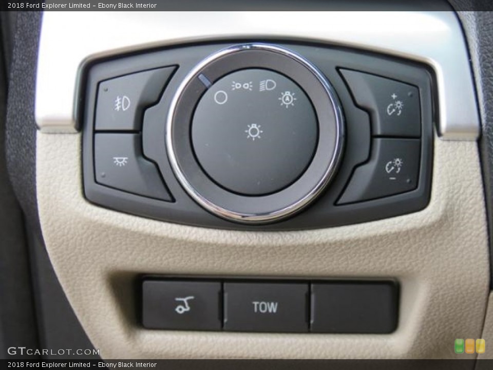 Ebony Black Interior Controls for the 2018 Ford Explorer Limited #128980156