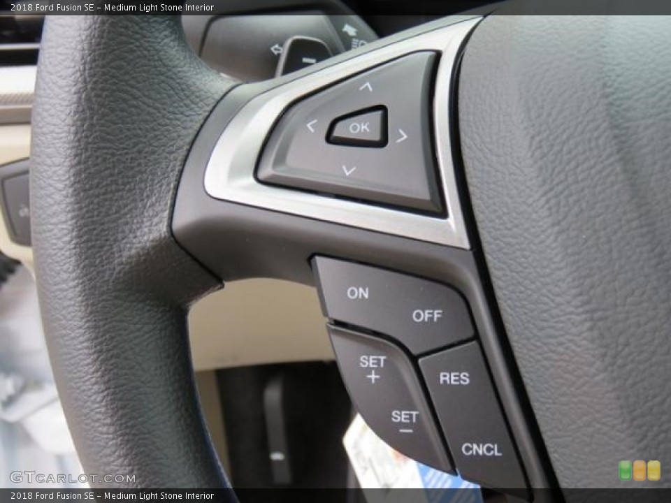 Medium Light Stone Interior Steering Wheel for the 2018 Ford Fusion SE #128980951