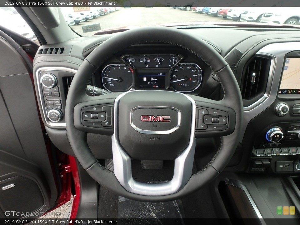Jet Black Interior Steering Wheel for the 2019 GMC Sierra 1500 SLT Crew Cab 4WD #128985400