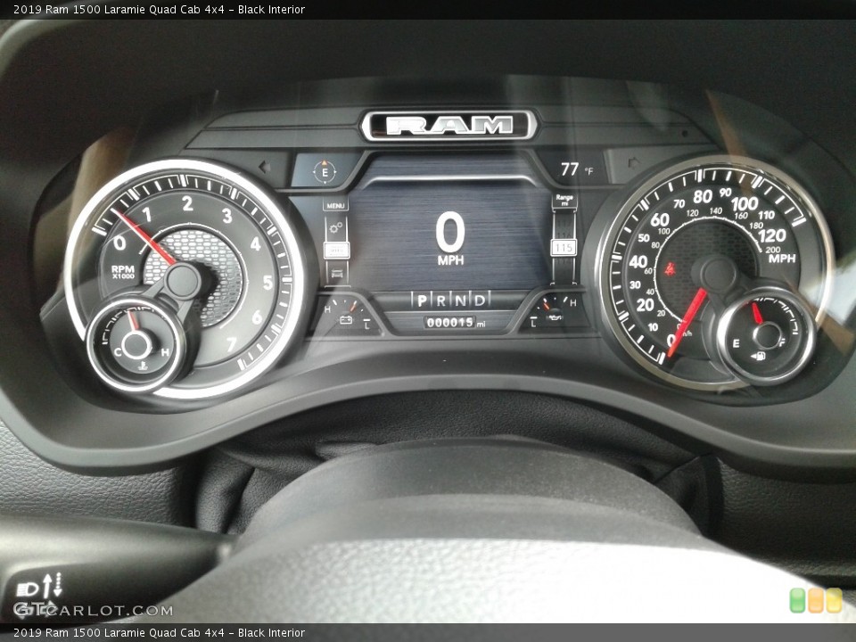 Black Interior Gauges for the 2019 Ram 1500 Laramie Quad Cab 4x4 #128990836