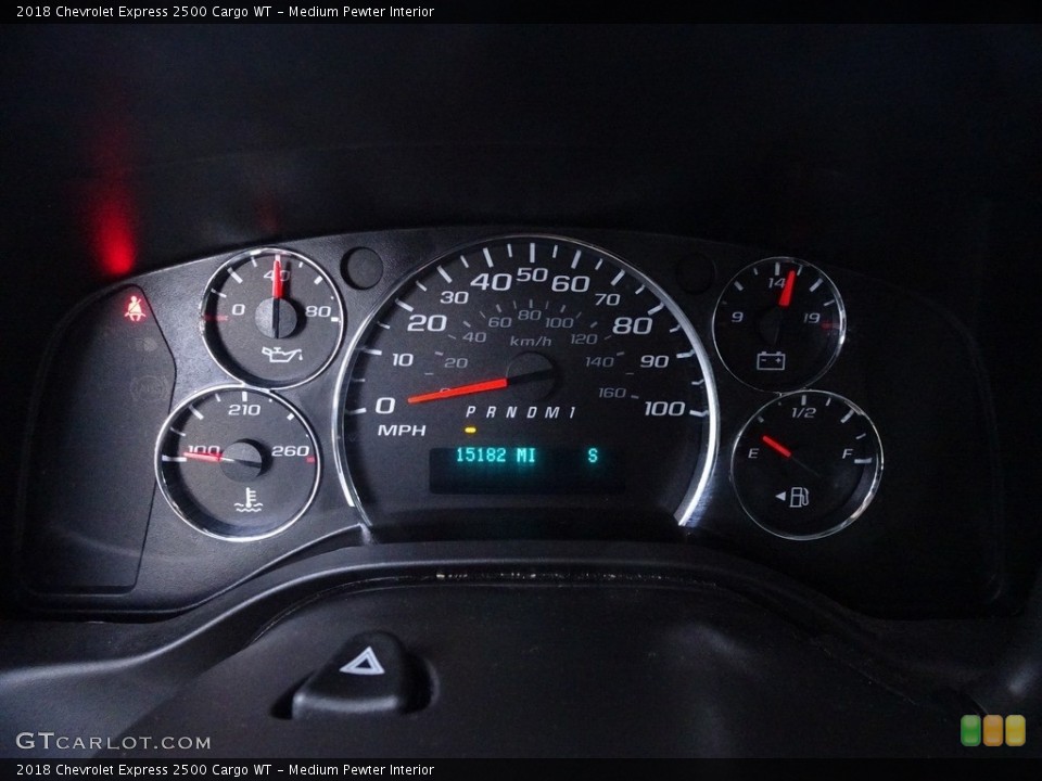 Medium Pewter Interior Gauges for the 2018 Chevrolet Express 2500 Cargo WT #128991058